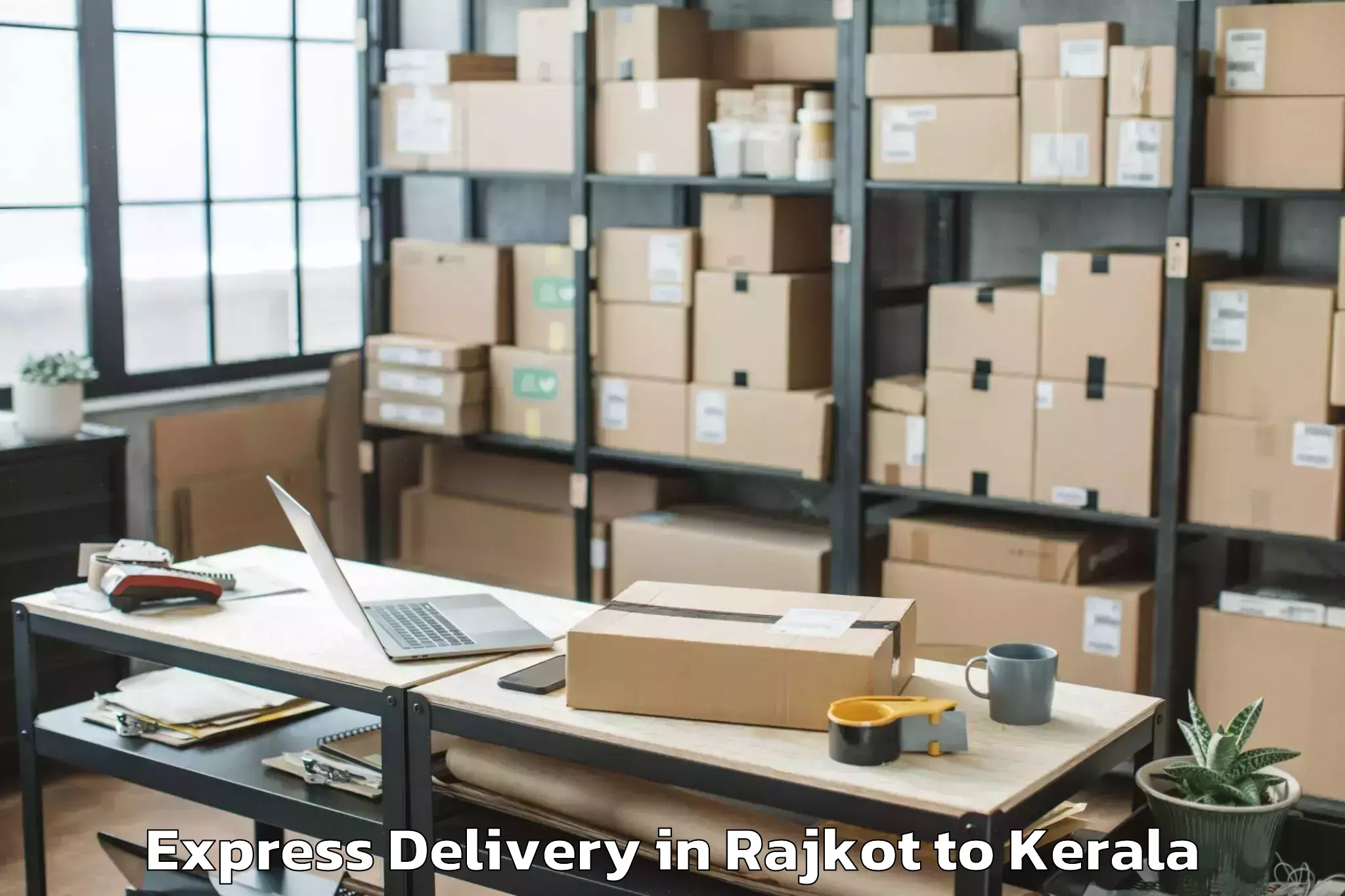 Top Rajkot to Pangodu Express Delivery Available